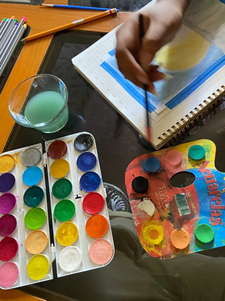 proceso cuadro acuarela